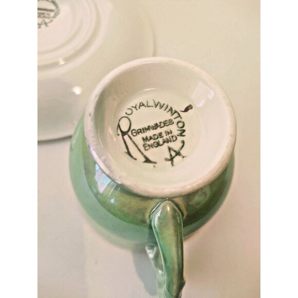 Vintage Royal Winton Grimwades Bone China Tea Cup & Saucer Set Floral HANDLE - Picture 12 of 14